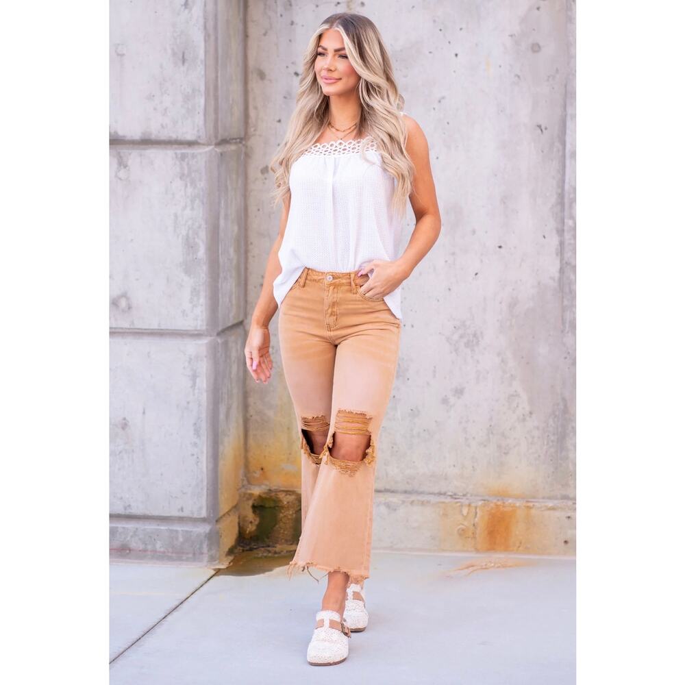 Vervet Flying Monkey - 90's High Rise Crop Flar Jeans - 27